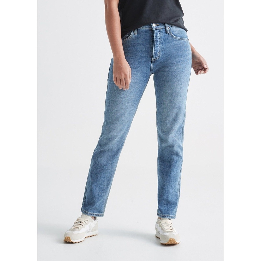 DU/ER Midweight High Rise Straight Button Fly Jeans Womens 30